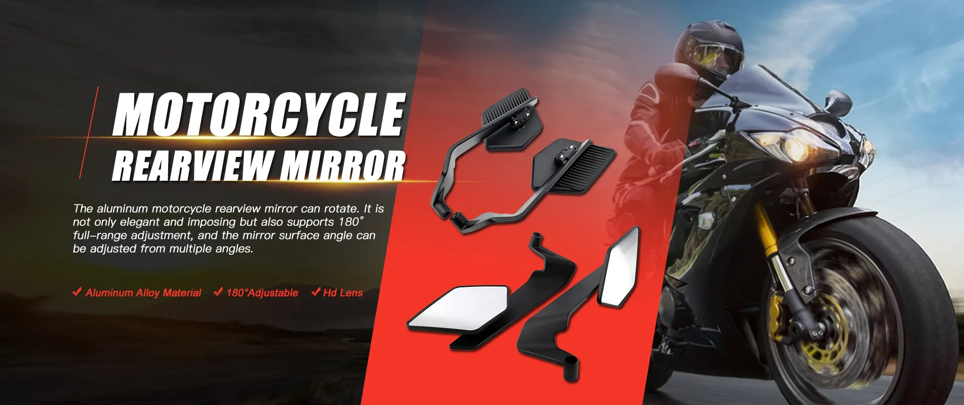 Fabricante de espelho retrovisor para motocicleta na China