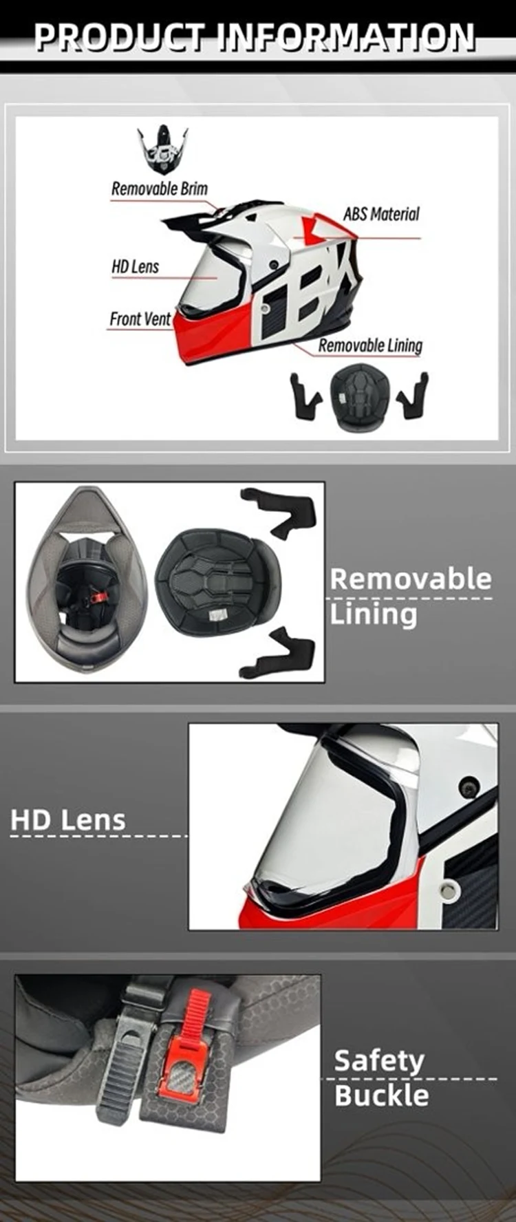 Lightweight ABS Off-road Helmets with Ventilation
