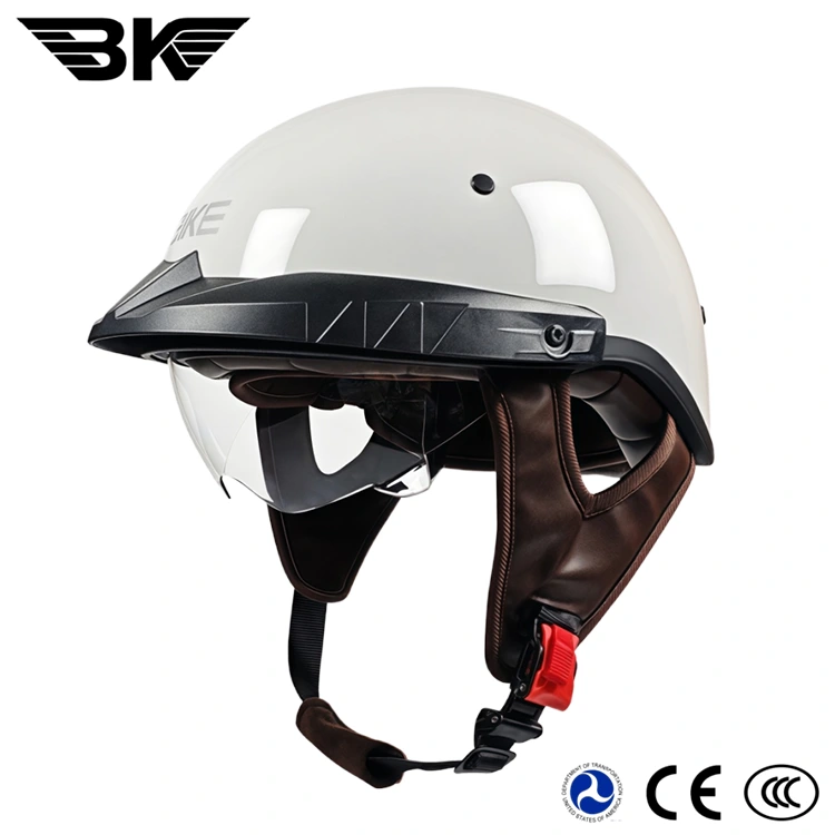 Meio capacetes para motocicleta com viseira