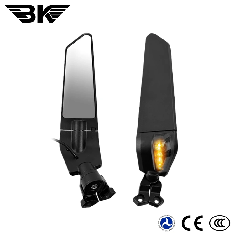 Kit Espelho Retrovisor Para Motocicleta Com Luz Led