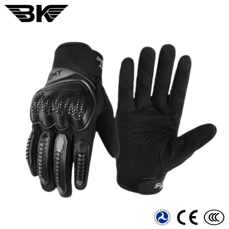 Luvas de dedo inteiro para motocicleta com design de tela sensível ao toque